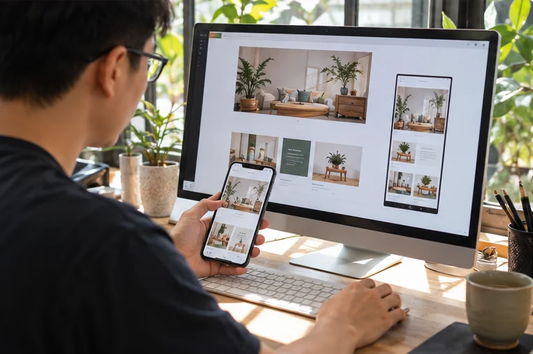 Minh họa Chăm sóc website