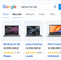 Minh hoạ quảng cáo Google Shopping Ads