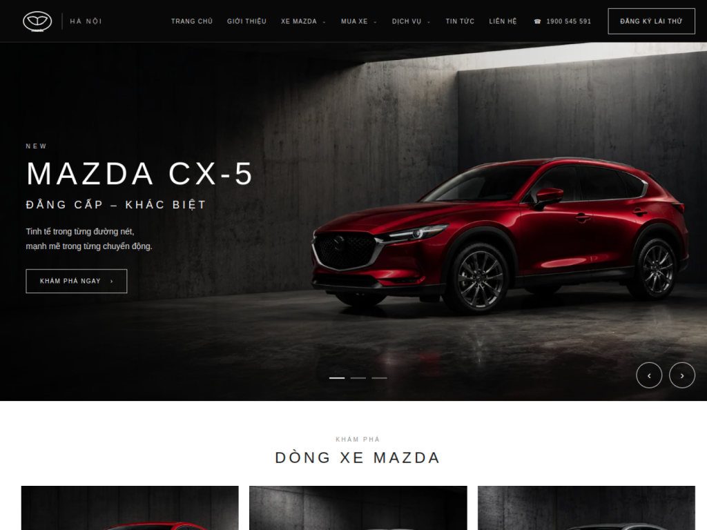 Website Mazda Hà Nội
